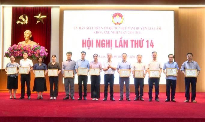 Ủy ban MTTQ Việt Nam huyện Gia Lâm tổ chức Hội nghị Ủy ban MTTQ huyện lần thứ 14, khóa XXI, nhiệm kỳ 2019- 2024