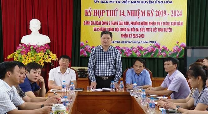 Huyện Ứng Hoà tổ chức hội nghị Uỷ ban MTTQ Việt Nam huyện lần thứ 14