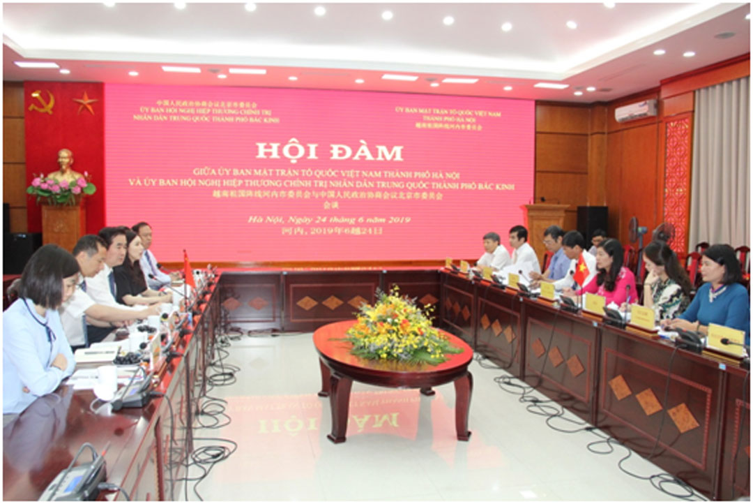 Ủy ban MTTQ Việt Nam TP Hà Nội hội đàm với Chính hiệp Bắc Kinh, Trung Quốc