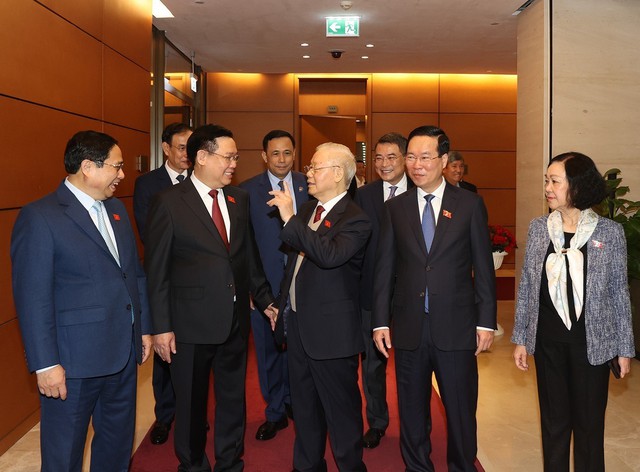 Tổng Bí thư Nguyễn Phú Trọng dự Phiên khai mạc Kỳ họp bất thường lần thứ 5 của Quốc hội - Ảnh 4.