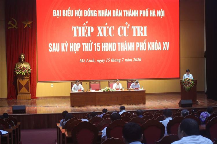 Huyện Mê Linh tổ chức Hội nghị tiếp xúc cử tri sau kỳ họp thứ 15 HĐND Thành phố khóa XV