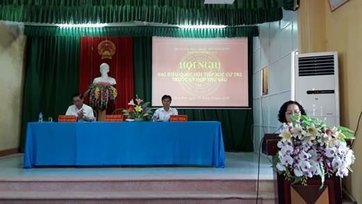 Đoàn Đại biểu Quốc hội Hà Nội, đơn vị bầu cử số 6 Tiếp xúc cử tri huyện Ứng Hòa trước kỳ họp thứ 6 Quốc hội khóa XIV