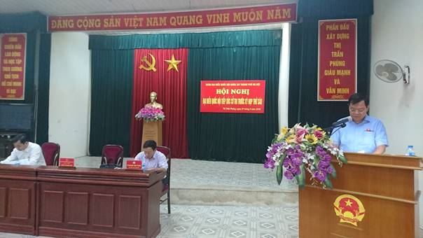 Hội nghị tiếp xúc giữa cử tri Thị trấn Phùng, huyện Đan Phượng với đại biểu Quốc hội TP Hà Nội
