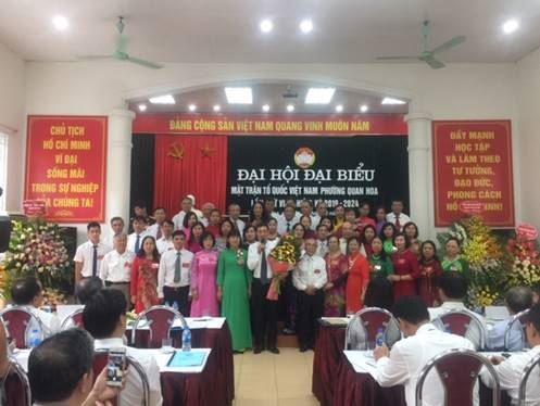 Ủy ban  MTTQ Việt Nam phường Quan Hoa, quận Cầu Giấy tổ chức Đại hội MTTQ Việt Nam phường nhiệm kỳ 2019 – 2024. 