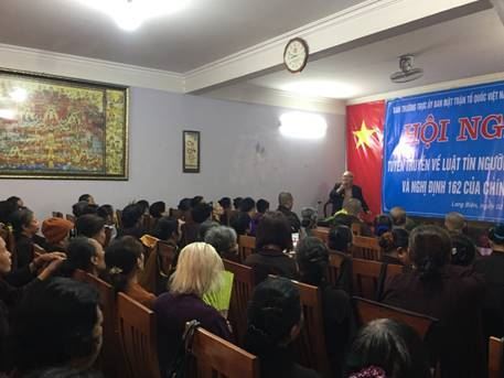 Tuyên truyền Luật tín ngưỡng, tôn giáo và Nghị định 162 tại chùa Thanh Am