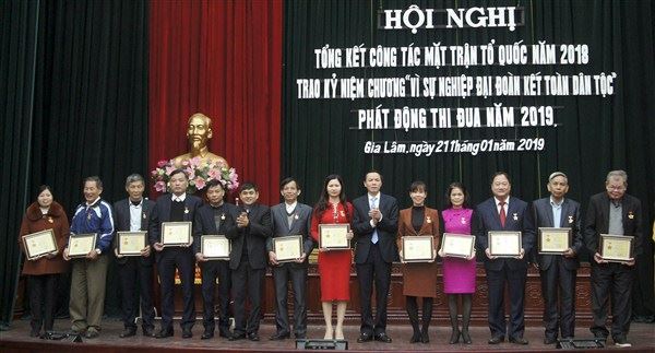 Ủy ban MTTQ Việt Nam huyện Gia Lâm tổng kết công tác MTTQ năm 2018.