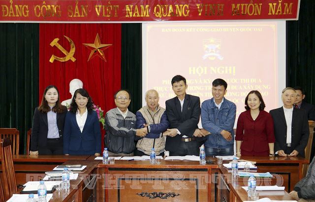 Ban đoàn kết Công giáo huyện Quốc Oai ký kết thi đua năm 2019
