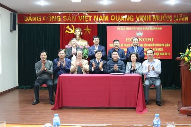 Ủy ban MTTQ Việt Nam quận Hoàng Mai triển khai chương trình công tác và phát động phong trào thi đua năm 2019