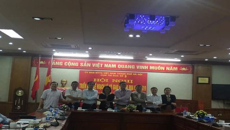 Cụm thi đua số 5, Ủy ban MTTQ Việt Nam thành phố Hà Nội: Tổ chức triển khai kế hoạch và Ký giao ước thi đua năm 2019