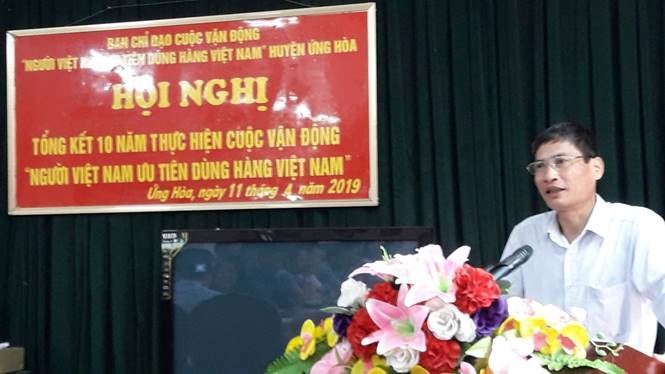 Ứng Hòa tổng kết 10 năm thực hiện cuộc vận động  Người Việt Nam ưu tiên dùng hàng Việt Nam”.