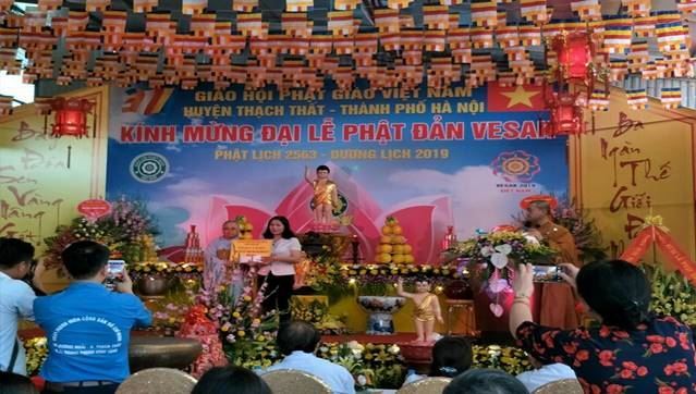 Ban Trị sự Phật giáo huyện Thạch Thất tổ chức Lễ Phật đản