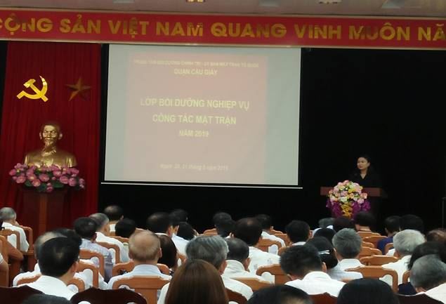 Ủy ban MTTQ Việt Nam quận Cầu Giấy khai mạc lớp tập huấn công tác Mặt trận năm 2019