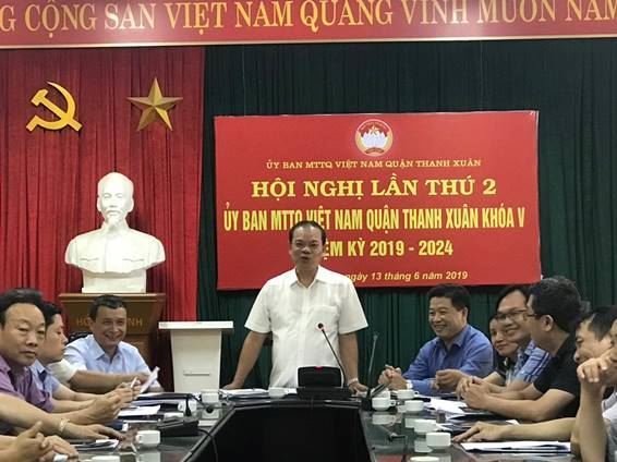 Uỷ ban MTTQ Việt Nam quận Thanh Xuân tổ chức Hội nghị sơ kết công tác Mặt trận 6 tháng đầu năm 2019