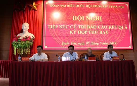 Đoàn đại biểu Quốc hội TP Hà Nội tiếp xúc cử tri tại Huyện Quốc Oai