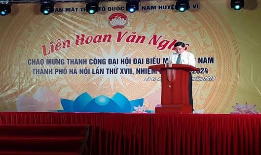 Huyện Ba Vì tổ chức thành công đêm liên hoan văn nghệ chào mừng thành công Đại hội đại biểu MTTQ Việt Nam TP Hà Nội khóa XVII, nhiệm kỳ 2019 - 2024