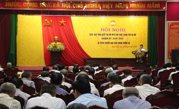 Huyện Thạch Thất tổ chức hội nghị quán triệt Nghị quyết Đại hội MTTQ Việt Nam Thành phố Hà Nội lần thứ XVII, nhiệm kỳ 2019-2024