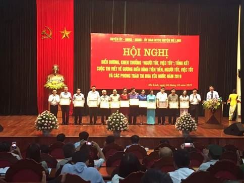 Huyện Mê Linh tổ chức hội nghị biểu dương, khen thưởng “Người tốt, việc tốt” và các phong trào thi đua yêu nước 