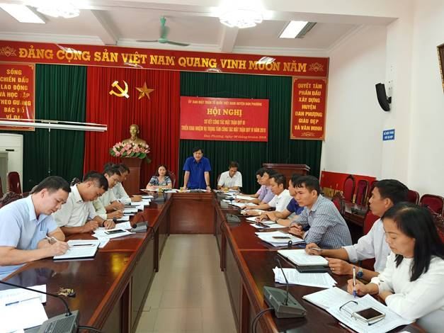 Ủy ban MTTQ Việt Nam huyện Đan Phượng tổ chức hội nghị sơ kết công tác Mặt trận quý III năm 2019
