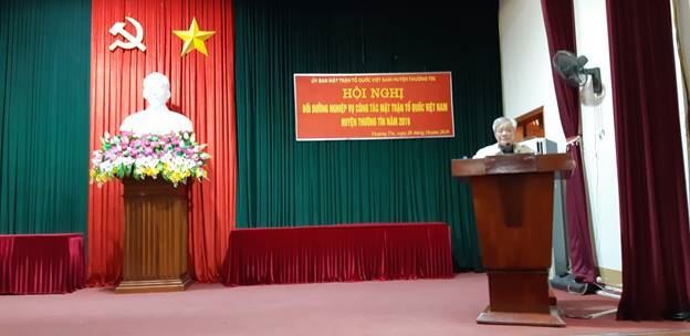 Huyện Thường Tín tổ chức lớp bồi dưỡng nghiệp vụ công tác Mặt trận năm 2019