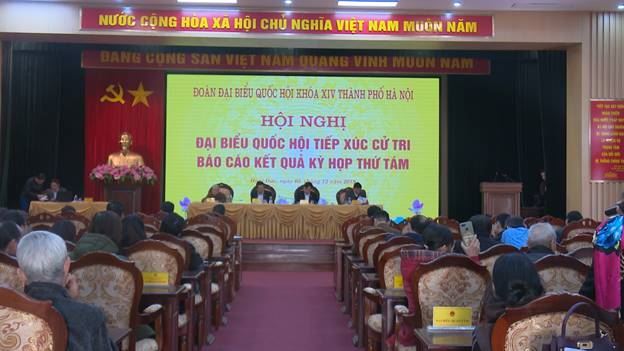 Đoàn đại biểu Quốc hội TP Hà Nội tiếp xúc cử tri huyện Hoài Đức sau kỳ họp thứ 8, Quốc hội khóa XIV