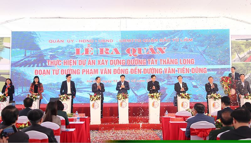 Hà Nội: Ra quân thực hiện dự án xây dựng đường Tây Thăng Long