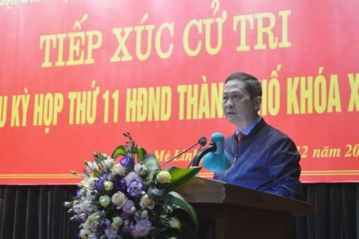 Tổ đại biểu HĐND TP Hà Nội tiếp xúc cử tri huyện Mê Linh sau kỳ họp thứ 11 HĐND TP khóa XV.