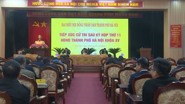 Tổ đại biểu HĐND TP Hà Nội tiếp xúc cử tri huyện Hoài Đức sau kỳ họp thứ 11, khóa XV, nhiệm kỳ 2016-2021