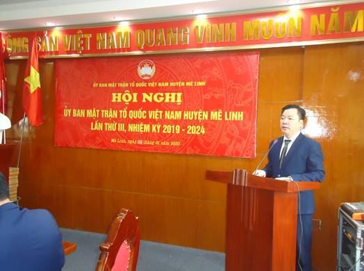Ủy ban MTTQ Việt Nam huyện Mê Linh tổ chức hội nghị lần thứ III, nhiệm kỳ 2019 – 2024.
