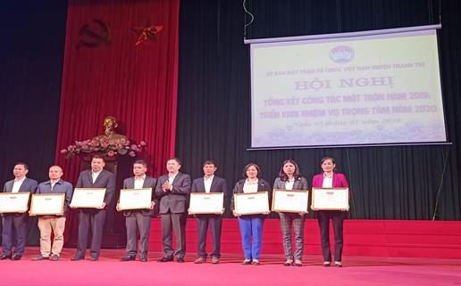 Huyện Thanh Trì tổng kết công tác Mặt trận năm 2019 và triển khai nhiệm vụ, ký giao ước thi đua năm 2020