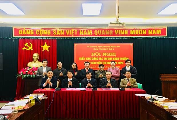 Cụm Thi đua số 3 Ủy ban MTTQ Việt Nam TP Hà Nội triển khai công tác Thi đua - Khen thưởng và ký giao ước thi đua năm 2020