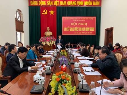  Cụm thi đua số 5 của Ủy ban MTTQ Việt Nam thành phố Hà Nội ký kết giao ước thi đua năm 2020.