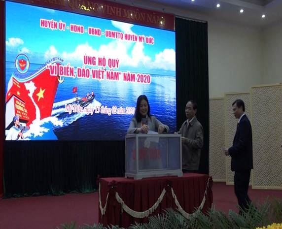Huyện Mỹ Đức vận động ủng hộ Quỹ “Vì biển, đảo Việt Nam” năm 2020