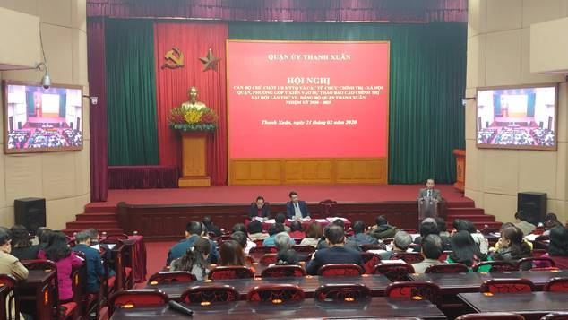 Đóng góp ý kiến vào Dự thảo Báo cáo chính trị của Ban chấp hành Đảng bộ quận Thanh Xuân khoá V