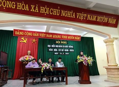 Lãnh đạo huyện Thanh Trì tham dự hội nghị đại biểu nhân dân bàn xây dựng đời sống văn hóa cơ sở năm 2020 tại các cụm dân cư