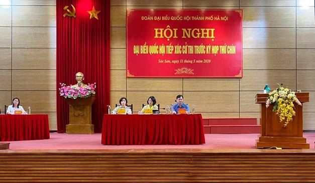 Đoàn đại biểu Quốc hội TP tiếp xúc với cử tri huyện Sóc Sơn trước kỳ họp thứ 9, Quốc hội khóa XIV