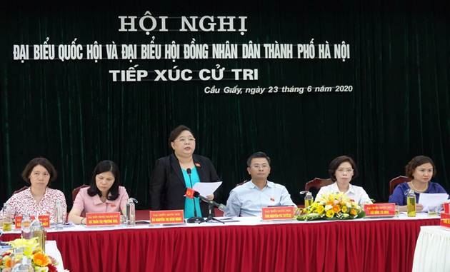 Đoàn đại biểu Quốc hội và đại biểu HĐND TP Hà Nội tiếp xúc cử tri sau kỳ họp thứ 9, Quốc hội khóa XIV và trước kỳ họp thứ 15 HĐND TP.