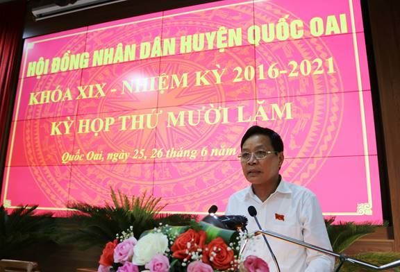 Thông báo xây dựng chính quyền của Ủy ban MTTQ Việt Nam huyện Quốc Oai tại kỳ họp thứ 15 HĐND huyện khóa XIX