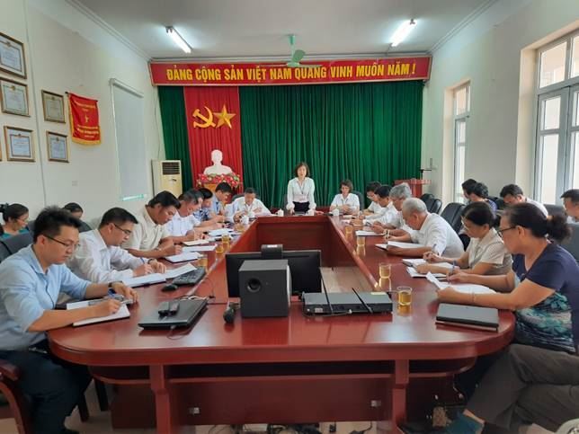 Ủy ban MTTQ quận Long Biên làm việc với phường Phúc Đồng về công tác giải phóng mặt bằng tuyến đường 30m