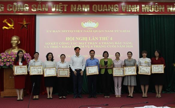 Hội nghị Ủy ban MTTQ Việt Nam Quận lần thứ 4 sơ kết công tác  6 tháng đầu năm và triển khai nhiệm vụ trọng tâm 6 tháng cuối năm 2020