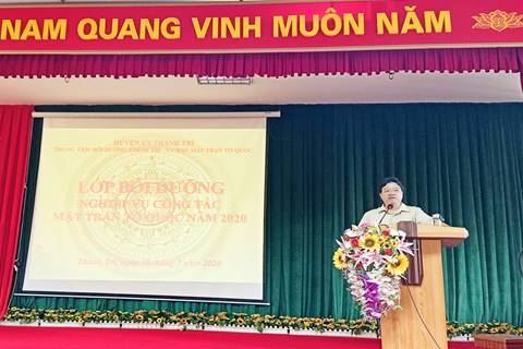 Huyện Thanh Trì bồi dưỡng nghiệp vụ công tác Mặt trận đợt 1 năm 2020