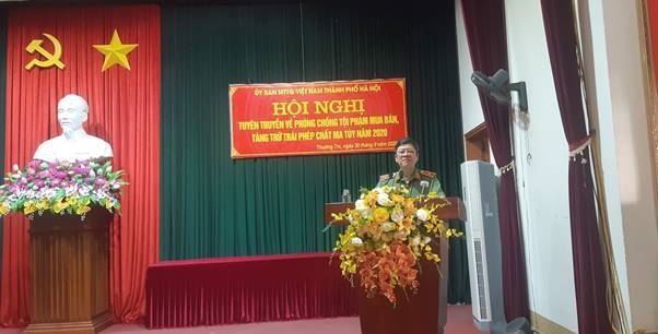 Ủy ban MTTQ Việt Nam TP Hà Nội tổ chức hội nghị tuyên truyền về phòng, chống tội phạm mua bán, tàng trữ trái phép chất ma túy tại huyện Thường Tín