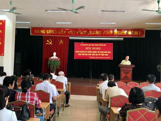 Ủy ban MTTQ Việt Nam TP tổ chức hội nghị tuyên truyền về phòng chống tội phạm mua bán, tàng trữ trái phép chất ma túy
