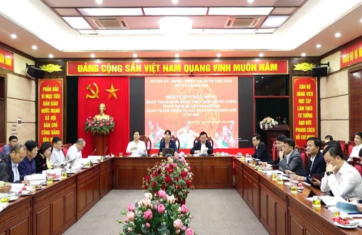 Huyện Thanh Oai tiếp đoàn Trung ương thẩm định huyện đạt chuẩn nông thôn mới