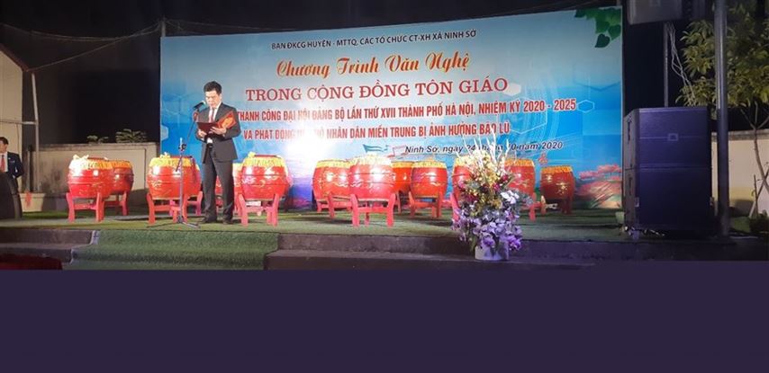 Huyện Thường Tín tổ chức Chương trình văn nghệ trong cộng đồng tôn giáo chào mừng thành công Đại hội Đảng bộ thành phố Hà Nội lần thứ XVII, nhiệm kỳ 2020 – 2025