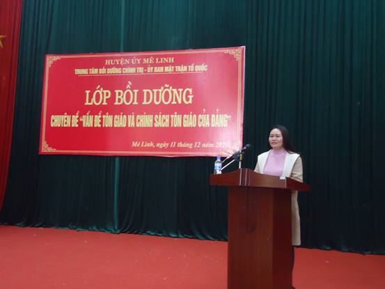 Ủy ban MTTQ Việt Nam huyện Mê Linh tổ chức tập huấn nghiệp vụ công tác Tôn giáo năm 2020