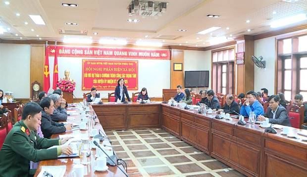 Hội nghị phản biện xã hội đối với dự thảo 6 chương trình công tác trọng tâm của Huyện ủy Phúc Thọ, nhiệm kỳ 2020-2025