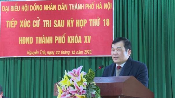 Huyện Thường Tín tổ chức hội nghị tiếp xúc với cử tri sau kỳ họp thứ 18 HĐND TP