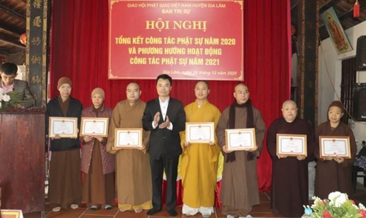 Giáo hội phật giáo huyện Gia Lâm tổng kết công tác Phật sự năm 2020
