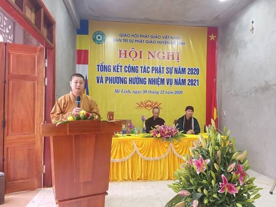 Huyện Mê Linh tổng kết công tác Phật sự năm 2020, phương hướng nhiệm vụ năm 2021.