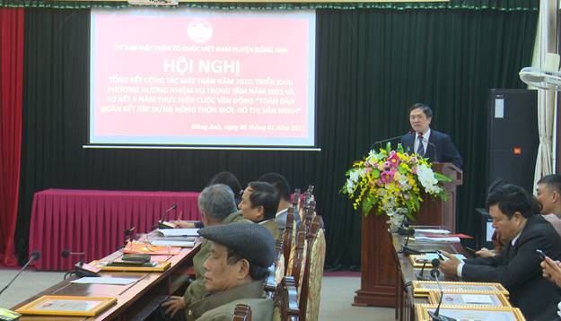 Ủy ban MTTQ Việt Nam huyện Đông Anh tổng kết công tác Mặt trận năm 2020; sơ kết 5 năm thực hiện cuộc vận động “Toàn dân đoàn kết xây dựng nông thôn mới, đô thị văn minh”